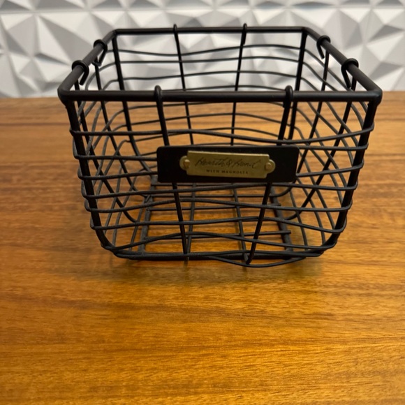 Hearth & Hand with Magnolia Wire Storage Basket Black Small - Picture 7 of 7